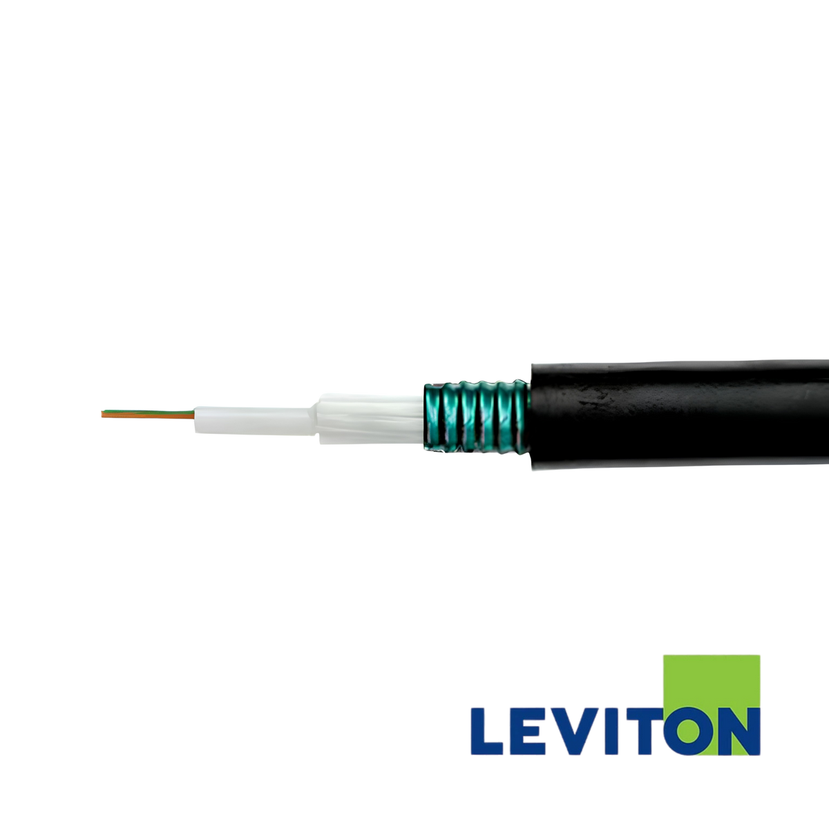 Image of Leviton OM2 8 Core Loose Tube Cable, CST Armour, Eca, Black (BR-GF050UNI08STALU-ECA)