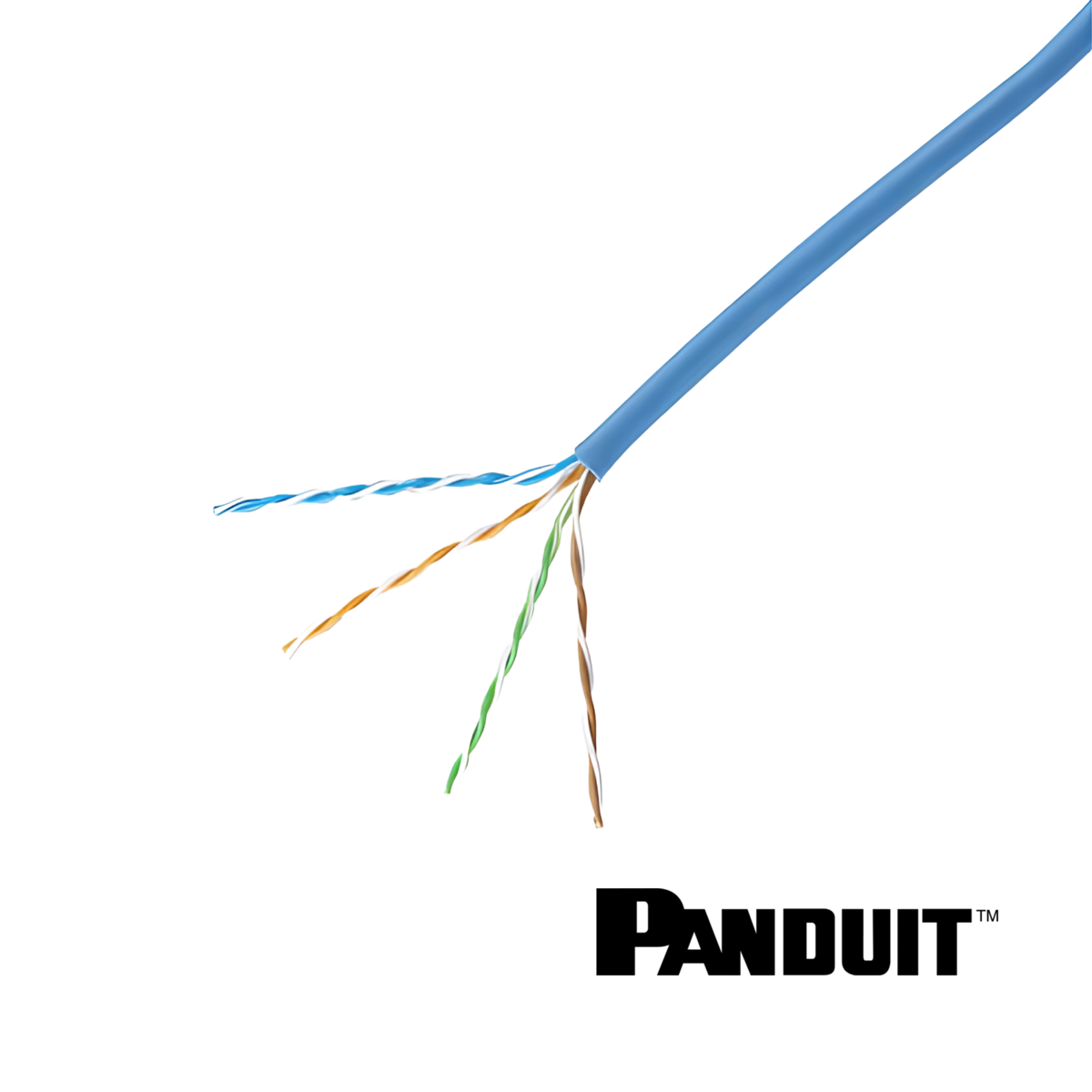 Image of PANDUIT NetKey Cat5e 24 Awg Cable | U/UTP | Blue | ECA (NetKey Cat5e 24 Awg Cable UUTP Blue ECA)