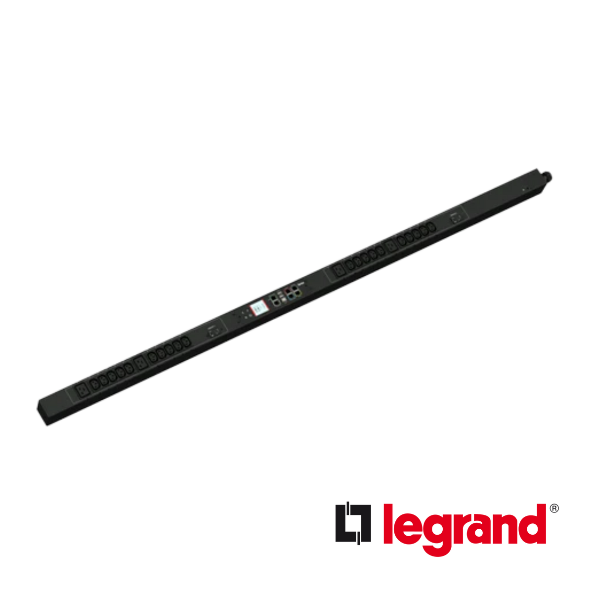 Image of Raritan Smart Power Distribution Unit | 1 Phase, 230Vac 32A | 24 Outlets: 20 X IEC-C13, 4 X IEC-C19 | Plug: IEC60309 32A, 7.36Kva | Zero U Vertical PDU | Ethernet, Serial, USB-A, USB-B | Sensor Connections with Securelock (RR-PX2-1493)