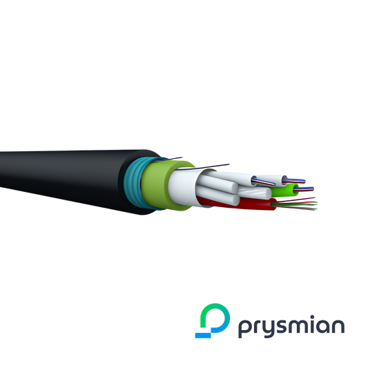 Prysmian 144 Core Singlemode OS2 Multi Loose Tube Cable CST Armour LSZH Ext - Black