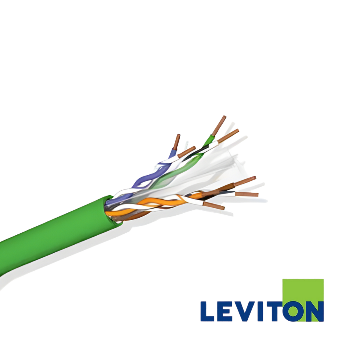 Image of LEVITON Cat6 23AWG U/UTP Cable | Green | 305M | Cca (BR-C6U-CCA-RLX-305GN)