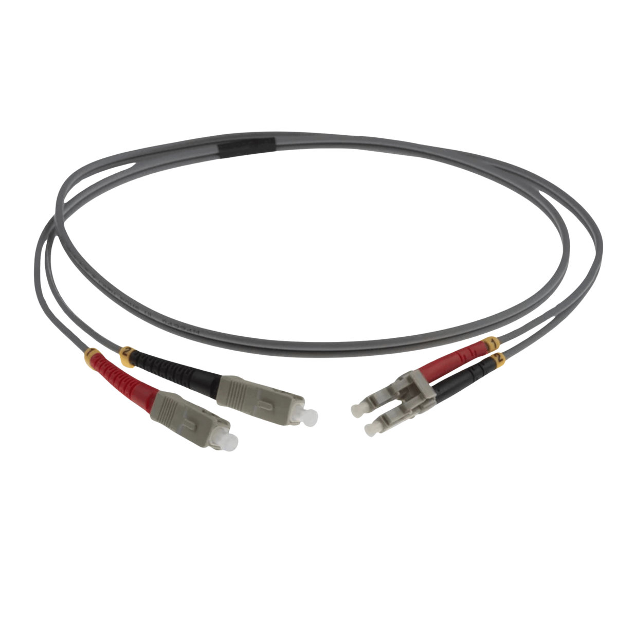 Image of OM1 LC Fibre Optic Patch Lead | Grey (LC-SC OM1 FIBRE OPTIC PATCH CORD GREY)