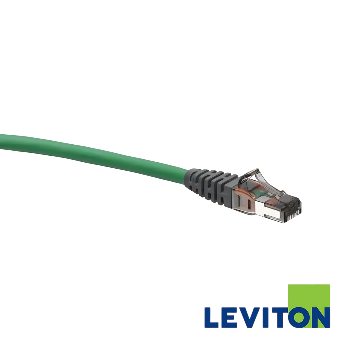 Image of LEVITON Cat6A Shielded Solid Patch Cord | U/FTP | CCA | Green (LEVITON Cat6A Shielded Solid Patch Cord Green)