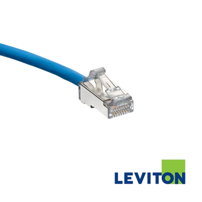 Image of LEVITON Cat 6A U/FTP High-Flex Patch Cord (LEVITON Cat 6A UFTP High-Flex Patch Cord Blue)