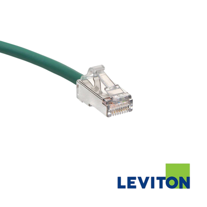 Image of LEVITON Cat 6A U/FTP High-Flex Patch Cord | 0.5m | Selector (LEVITON Cat 6A UFTP High-Flex Patch Cord Green)