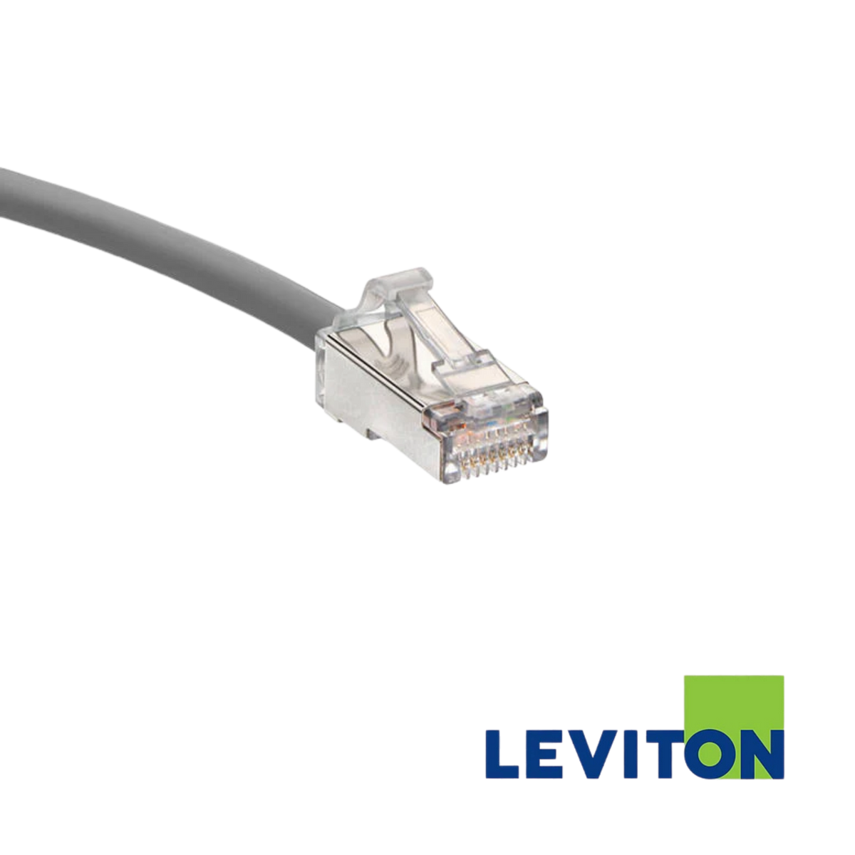 Image of LEVITON Cat 6A U/FTP High-Flex Patch Cord | 0.5m | Selector (LEVITON Cat 6A UFTP High-Flex Patch Cord Grey)