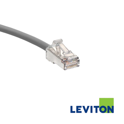 Image of LEVITON Cat 6A U/FTP High-Flex Patch Cord (LEVITON Cat 6A UFTP High-Flex Patch Cord Grey)