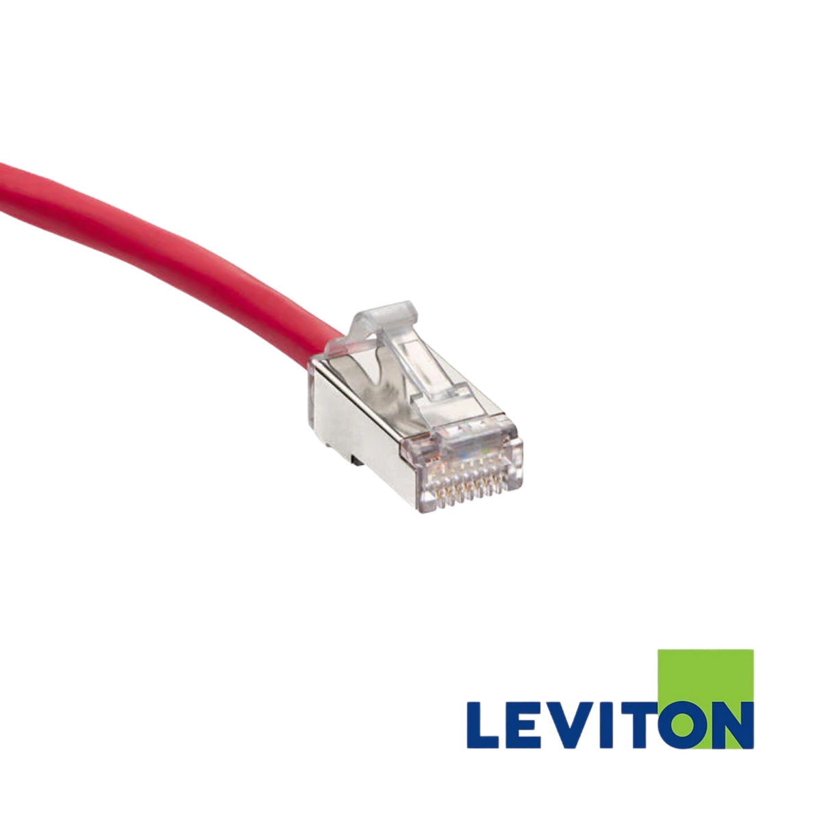 Image of LEVITON Cat 6A U/FTP High-Flex Patch Cord (LEVITON Cat 6A UFTP High-Flex Patch Cord Red)