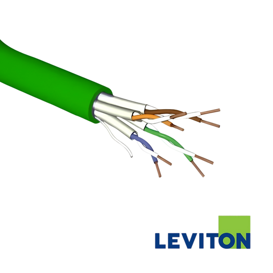 LEVITON Cat6A 23AWG U/FTP Cable | Green | 500M | Cca