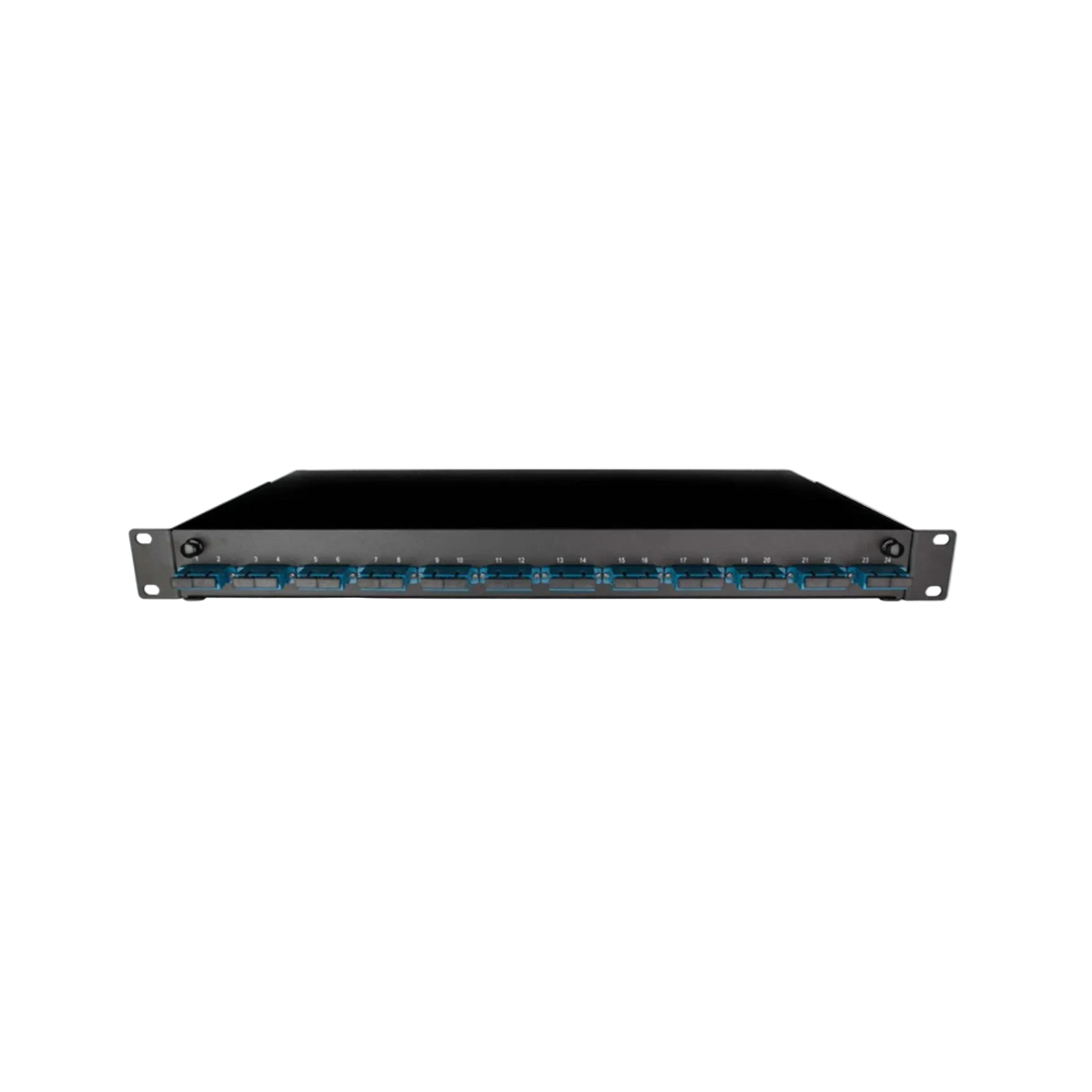 Image of Front Sliding Fibre Optic Patch Panels | 1RU | Selector (PAT-12-SCD-08-SM-BK-SFE)