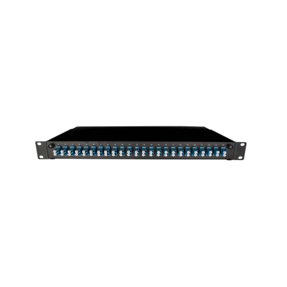 Image of Front Sliding Fibre Optic Patch Panels | 1RU | Selector (PAT-24-LCD-S-06-SM-BK-SFE)