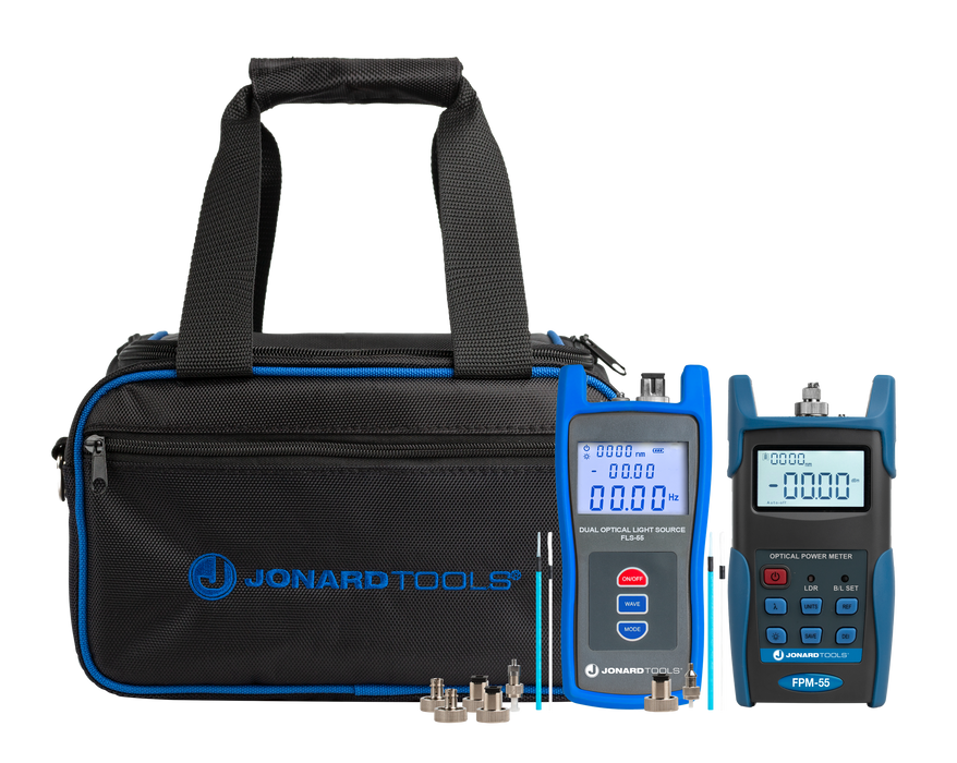 Jonard Tools Fibre Power Meter w/ Data Storage & SM/MM Optical Light Source Kit FPL-5555