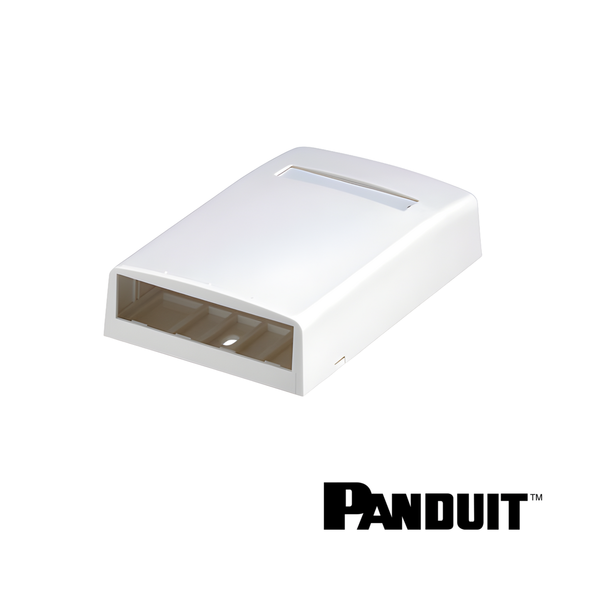 Image of PANDUIT Mini-Com® 4-Port Surface Mount Box | White (PT-CBX4AW-AY)