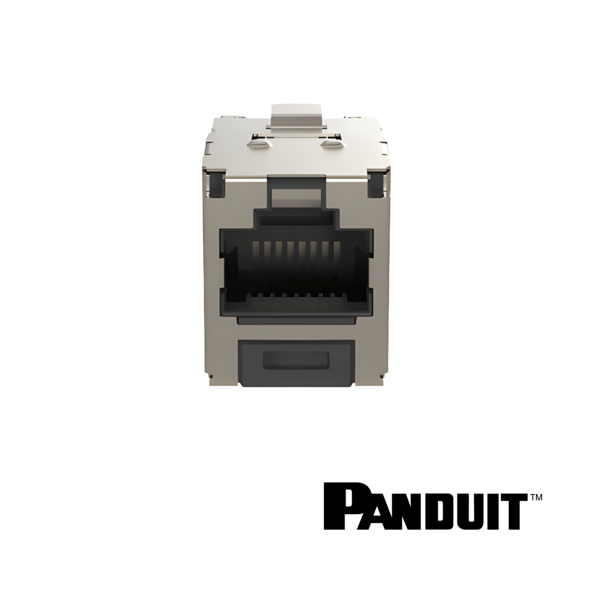 Image of PANDUIT Cat6 RJ45 Universal Module | Shielded | Black (PT-CJS688TGY)
