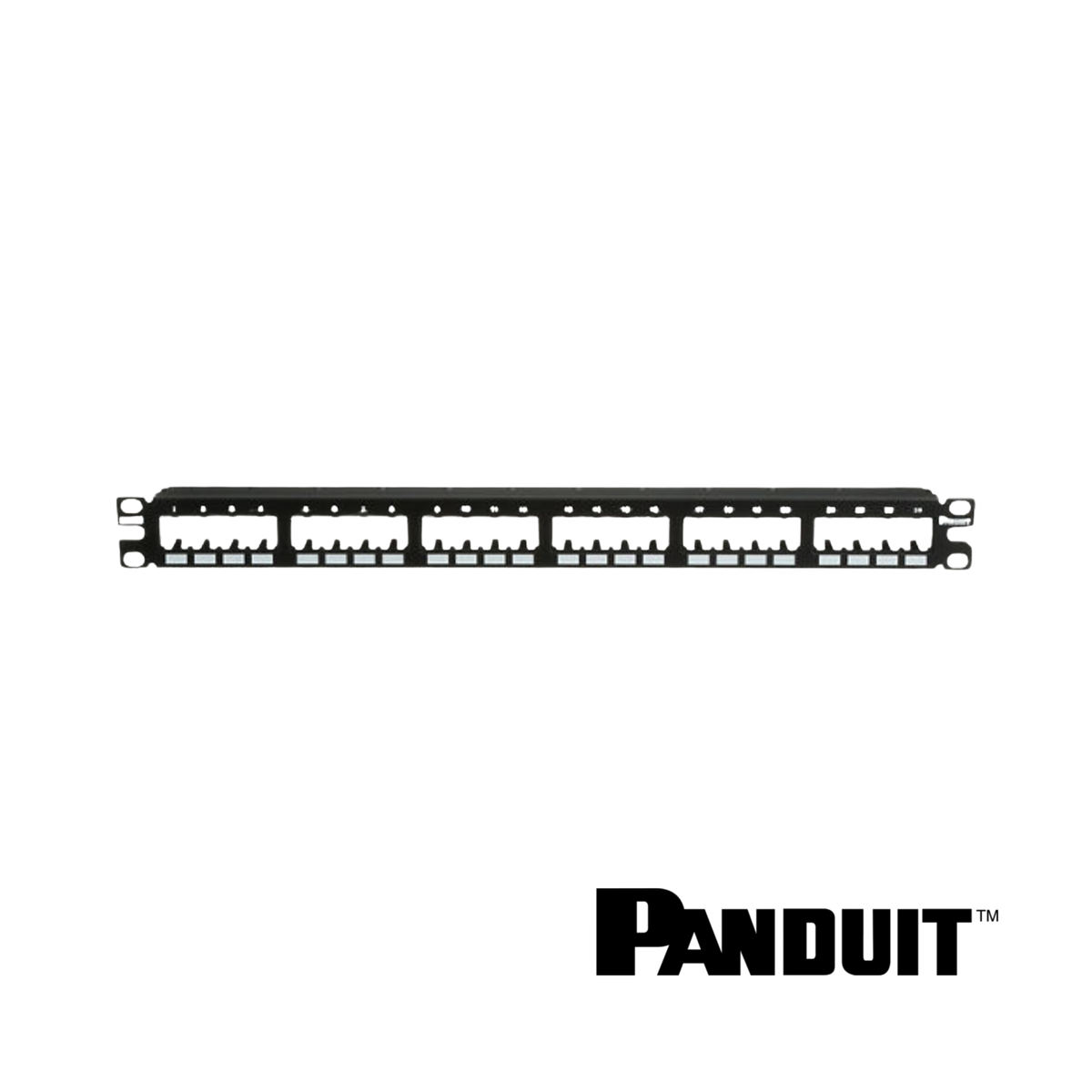 Image of PANDUIT Mini-Com® Unshielded Flush Mount Modular Patch Panel | 1RU | Selector (PT-CPP24FMWBLY)