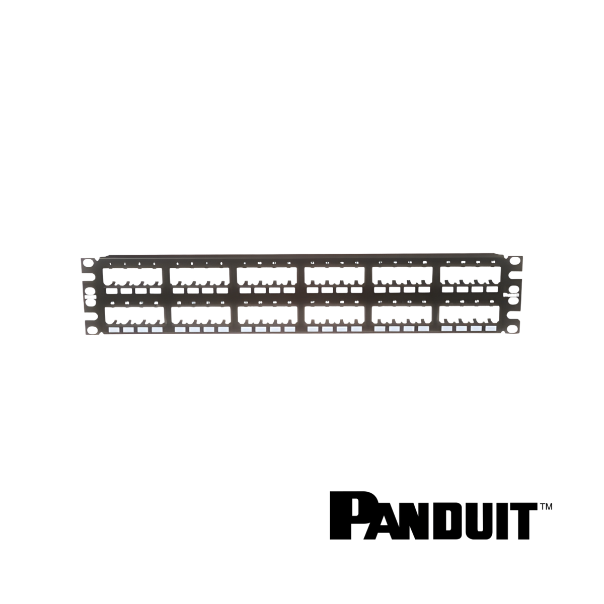 Image of PANDUIT Mini-Com® Unshielded Flush Mount Modular Patch Panel | 1RU | Selector (PT-CPP48FMWBLY)