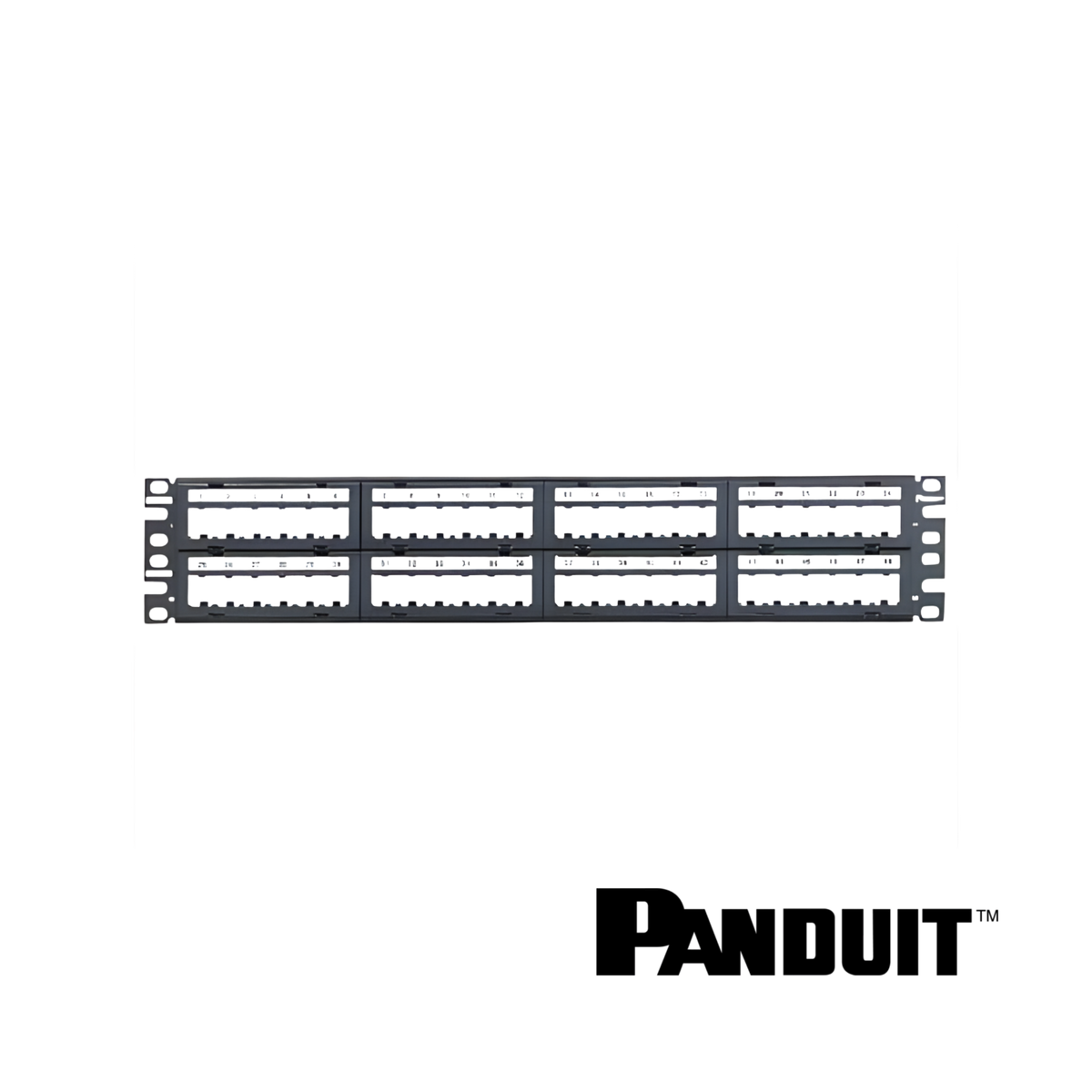Image of PANDUIT Mini-Com® Modular Unshielded M6 Patch Panel | 1RU | Selector (PT-CPPL48M6BLY)