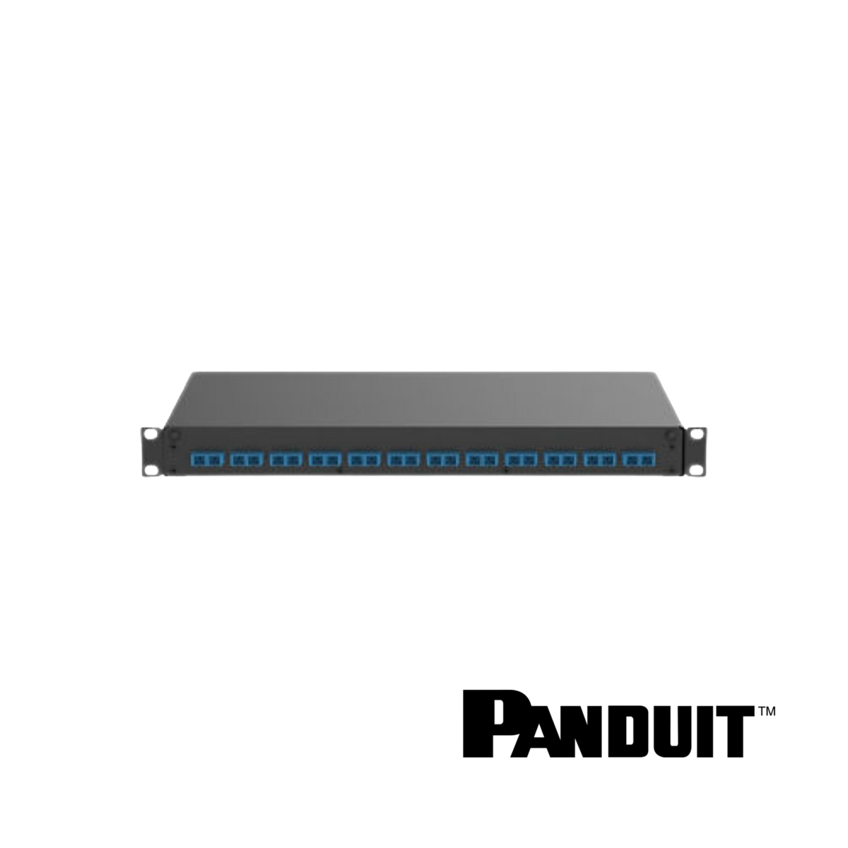 Image of PANDUIT Mini-Com® Unshielded Angled Flush Mount Modular Patch Panel (PT-FD1W12BUDSCZ)