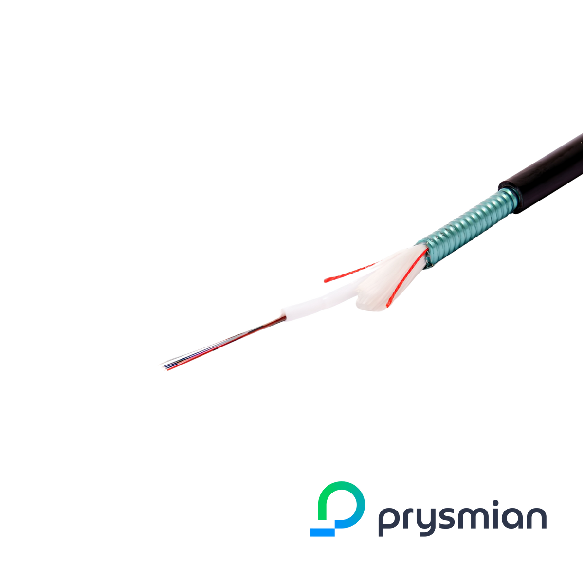Image of Prysmian OS2 G657a1 Singlemode Loose Tube Cable, CST Armour LSZH, B2ca, Black (Prysmian Singlemode OS2 G657a1 Loose Tube Fibre Cable CST Armour, B2ca, Int_Ext)