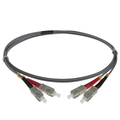 Image of OM1 LC Fibre Optic Patch Lead | Grey (SC-SC OM1 FIBRE OPTIC PATCH CORD GREY)