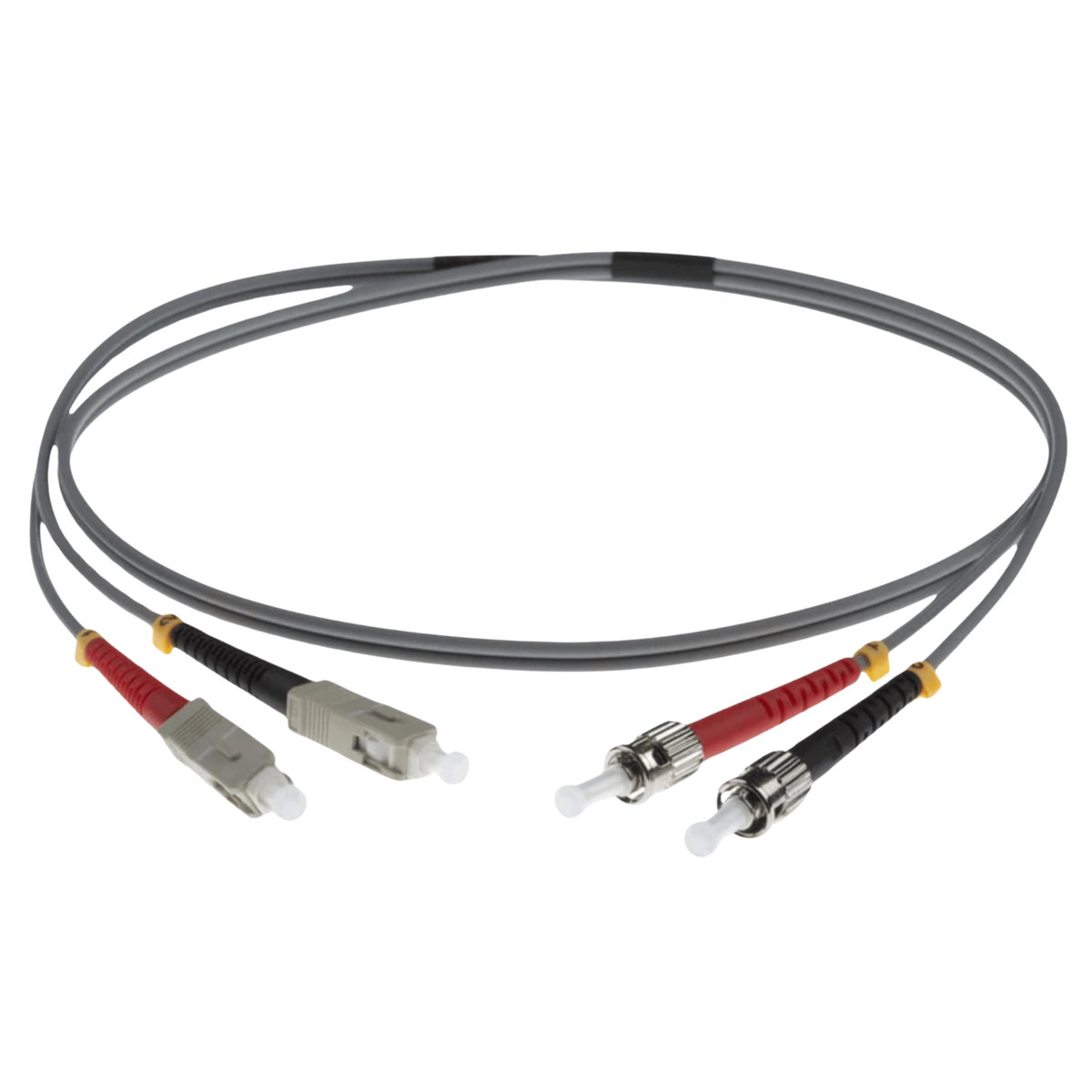 Image of NENCO OM1 LC Fibre Optic Patch Lead | Grey | Selector (SC-ST OM1 FIBRE OPTIC PATCH CORD GREY)