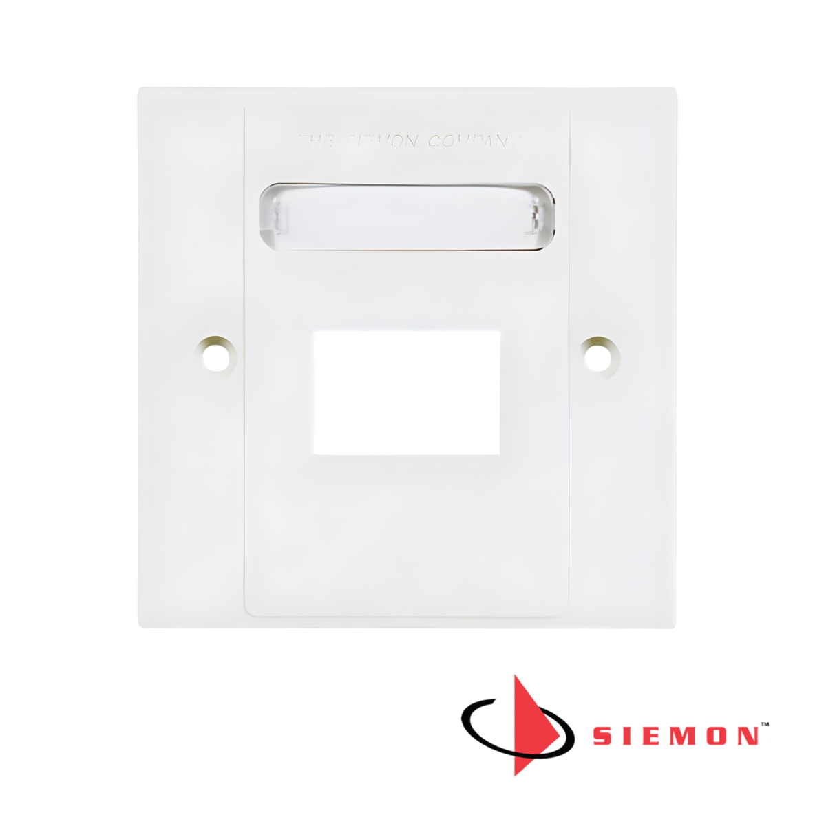 Image of Siemon Max Single Gang British Faceplate 2 Port White (SM-MX-BFP-S-02-02)
