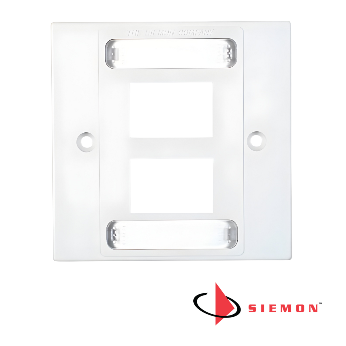 Image of Siemon Max Single Gang British Faceplate 4 Port White (SM-MX-BFP-S-04-02)
