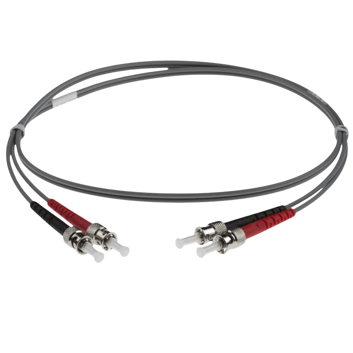 Image of NENCO OM1 LC Fibre Optic Patch Lead | Grey | Selector (ST-ST OM1 FIBRE OPTIC PATCH CORD GREY)