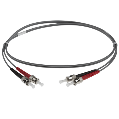 Image of NENCO OM1 LC Fibre Optic Patch Lead | Grey | Selector (ST-ST OM1 FIBRE OPTIC PATCH CORD GREY)