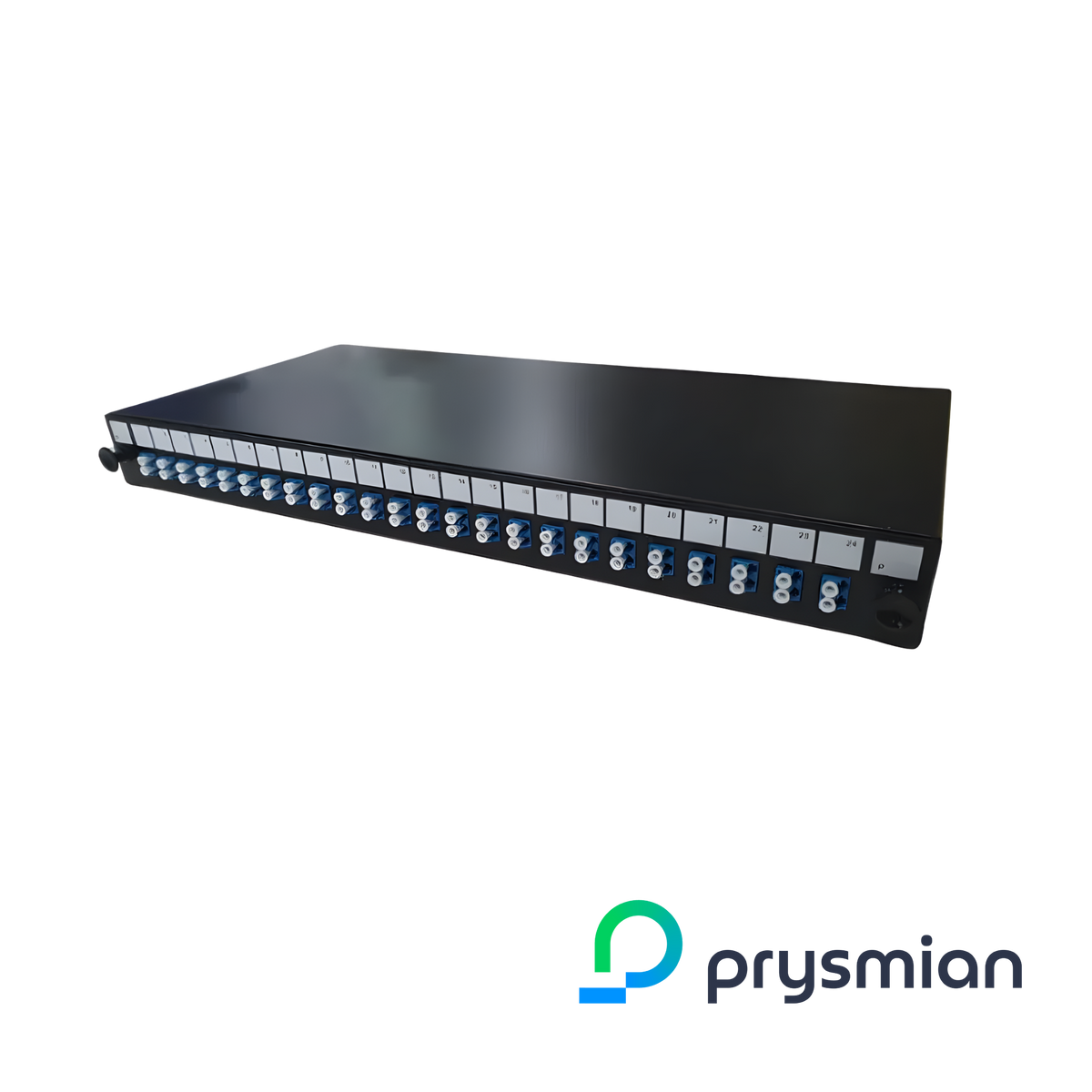 Image of PRYSMIAN Fibre LC Panel | Multi Mode | 48 Way | 1U | 24 x Duplex Beige Adaptors | 2 x 24F Splice Cassette (YPPBP03293)